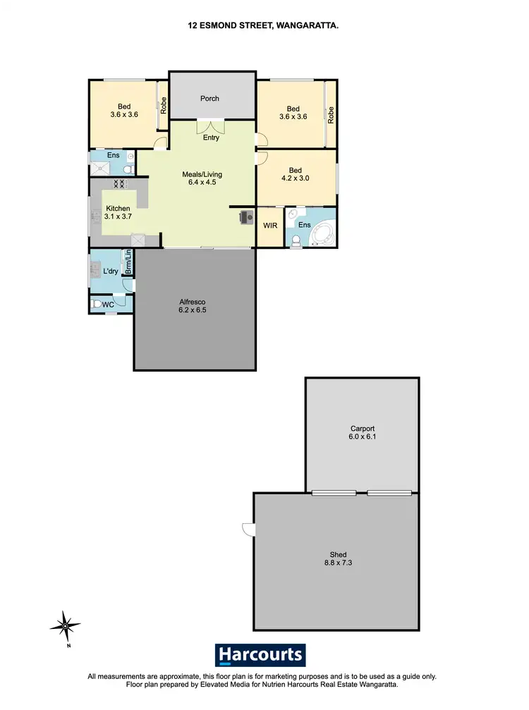 Floorplan of Homely house listing, 12 Esmond Street, Wangaratta VIC 3677