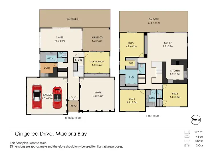 Floorplan of Homely house listing, 1 Cingalee Drive, Madora Bay WA 6210