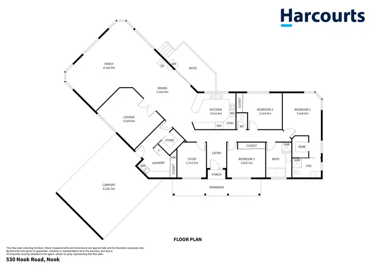 Floorplan of Homely rural property listing, 530 Nook Road, Nook TAS 7306