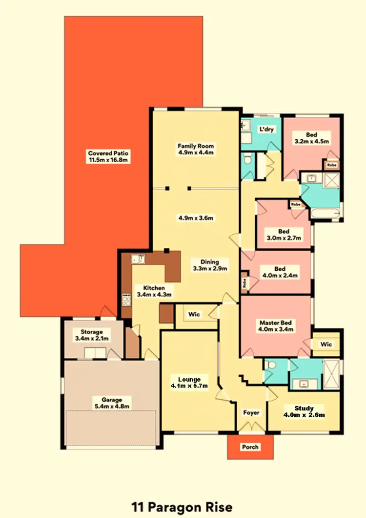 Floorplan of Homely house listing, 11 Paragon Rise, Currambine WA 6028