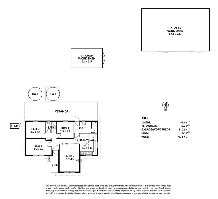 Floorplan of Homely house listing, 46 Tower Drive, Karoonda SA 5307