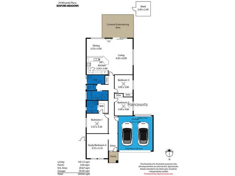Floorplan of Homely house listing, 29 Miranda Place, Seaford Meadows SA 5169