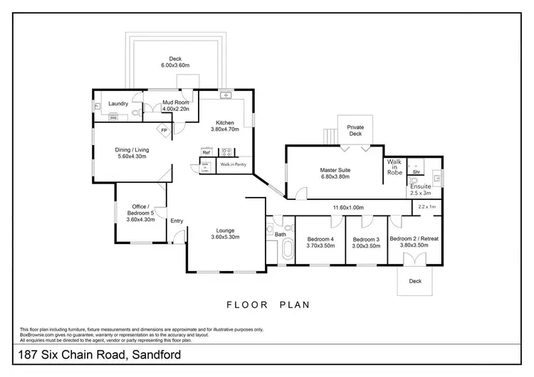 Floorplan of Homely rural property listing, 187 Six Chain Road, Sandford VIC 3312