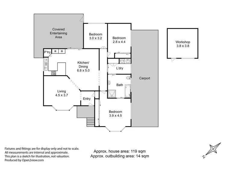 Floorplan of Homely house listing, 3 Pear Tree Close, Huonville TAS 7109