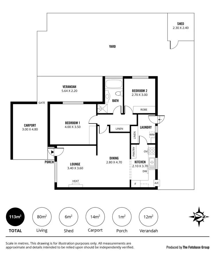 Floorplan of Homely unit listing, 2/1B Aveland Avenue, Trinity Gardens SA 5068