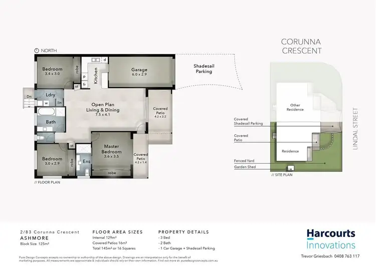 Floorplan of Homely semi-detached listing, 2/83 Corunna Crescent, Ashmore QLD 4214