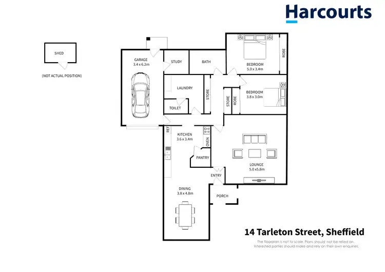 Floorplan of Homely house listing, 2/14 Tarleton Street, Sheffield TAS 7306