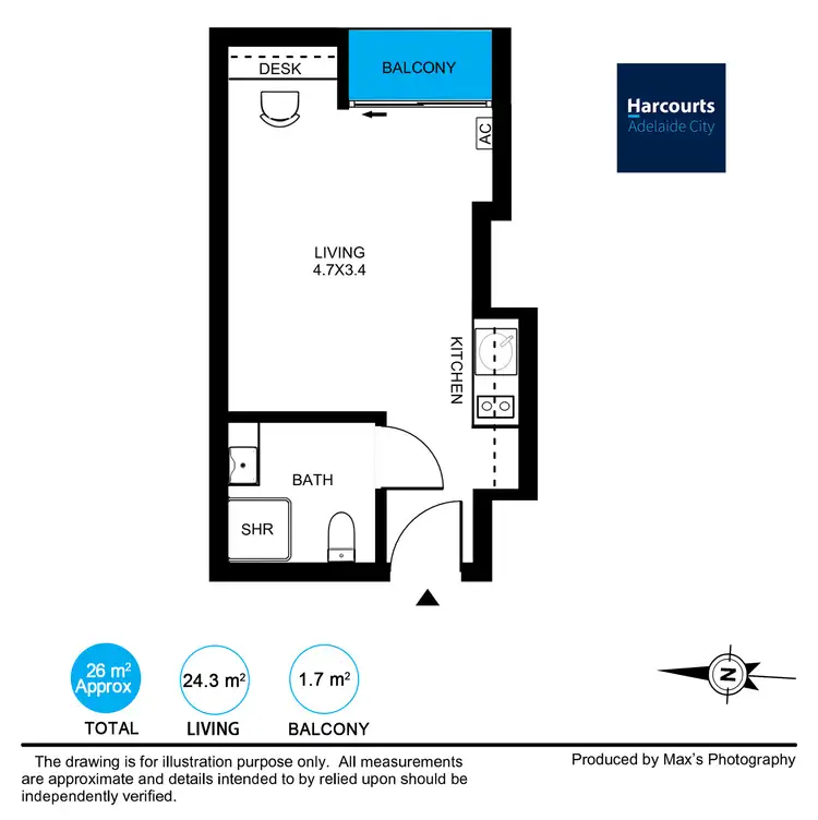 Floorplan of Homely apartment listing, 301/304 Waymouth Street, Adelaide SA 5000