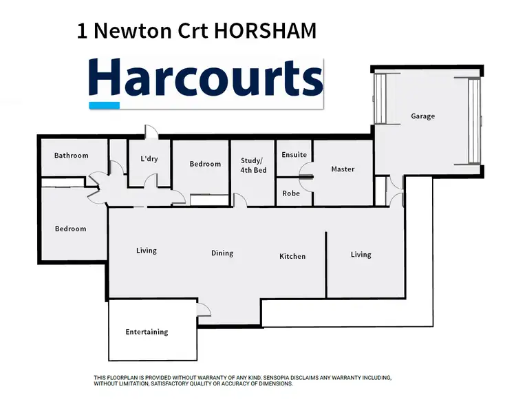 Floorplan of Homely house listing, 1 Newton Court, Horsham VIC 3400