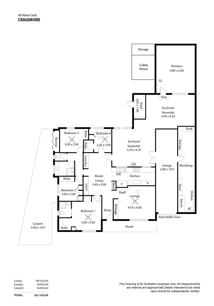 Floorplan of Homely house listing, 48 Vitana Court, Craigmore SA 5114