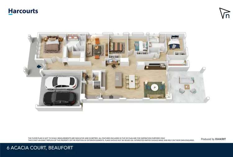 Floorplan of Homely house listing, 6 Acacia Court, Beaufort VIC 3373