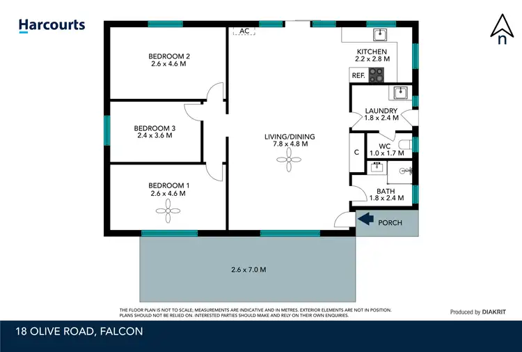 Floorplan of Homely house listing, 18 Olive Road, Falcon WA 6210