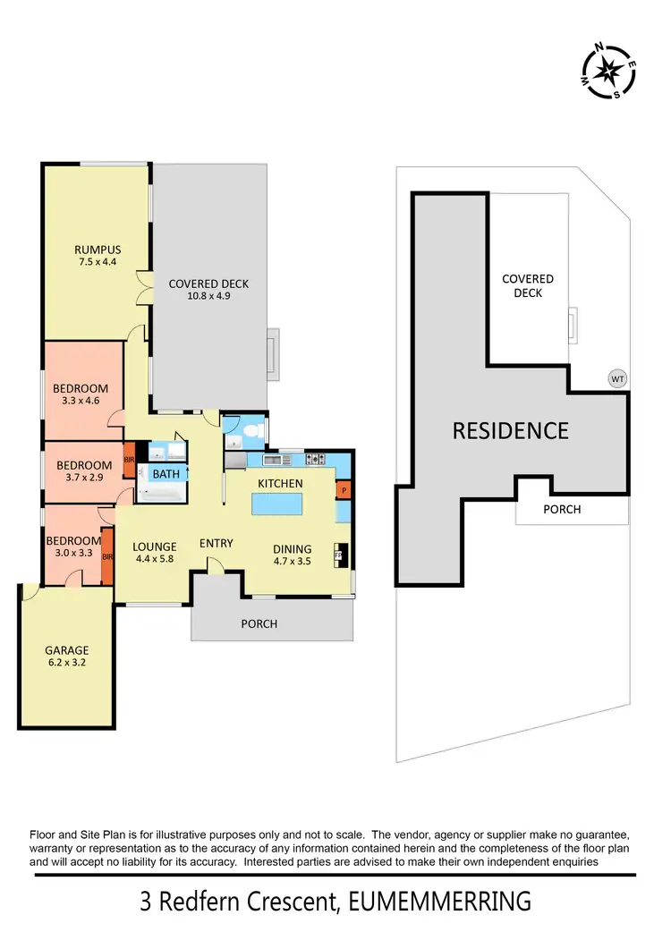 Floorplan of Homely unit listing, 3 Redfern Crescent, Eumemmerring VIC 3177