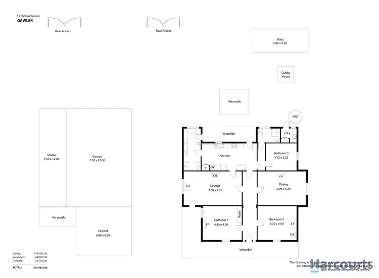 Floorplan of Homely house listing, 13 Thomas Terrace, Gawler SA 5118