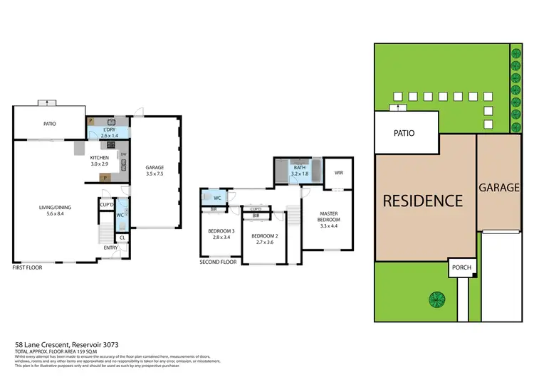 Floorplan of Homely townhouse listing, 58A Lane Crescent, Reservoir VIC 3073