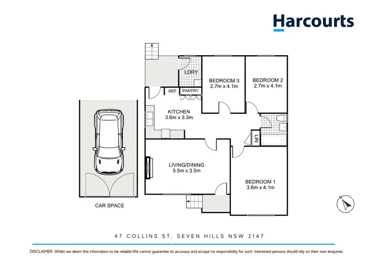 Floorplan of Homely house listing, 47 Collins Street, Seven Hills NSW 2147