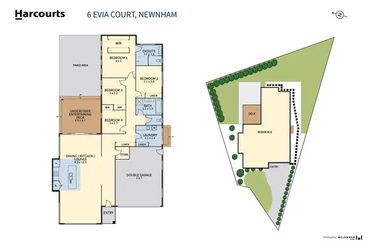 Floorplan of Homely house listing, 6 Evia Court, Newnham TAS 7248