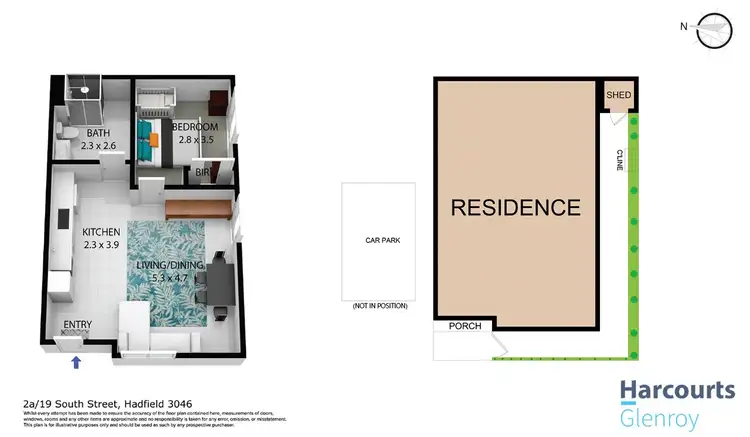 Floorplan of Homely house listing, GO2A/19 South Street, Hadfield VIC 3046