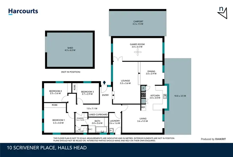 Floorplan of Homely house listing, 2/2 Scrivener Place, Halls Head WA 6210