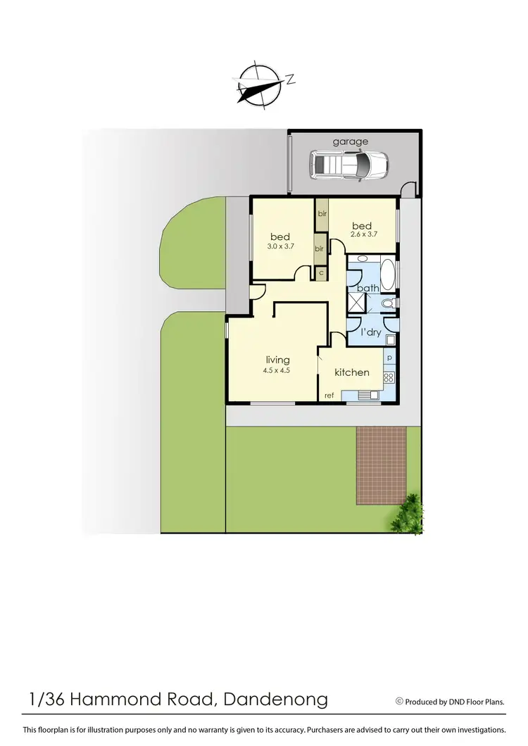 Floorplan of Homely unit listing, 1/36 Hammond Road, Dandenong VIC 3175