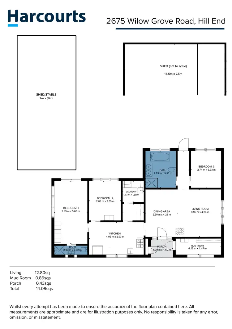 Floorplan of Homely house listing, 2675 Willow Grove Road, Hill End VIC 3825