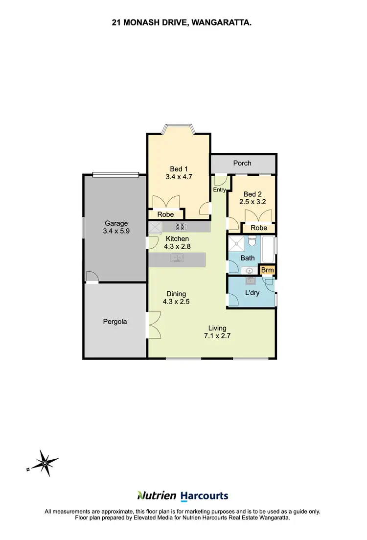 Floorplan of Homely townhouse listing, 21 Monash Drive, Wangaratta VIC 3677