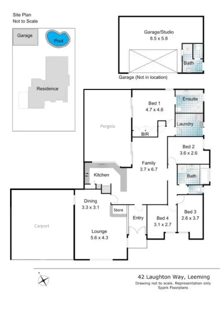 Floorplan of Homely house listing, 42 Laughton Way, Leeming WA 6149