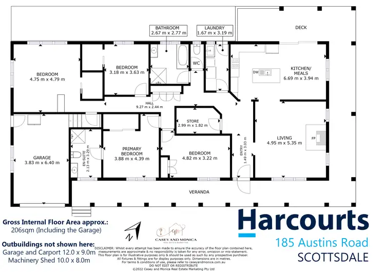 Floorplan of Homely house listing, 185 Austins Road, Scottsdale TAS 7260