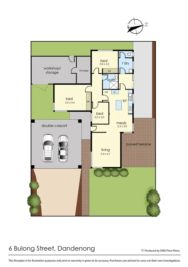 Floorplan of Homely house listing, 6 Bulong Street, Dandenong VIC 3175