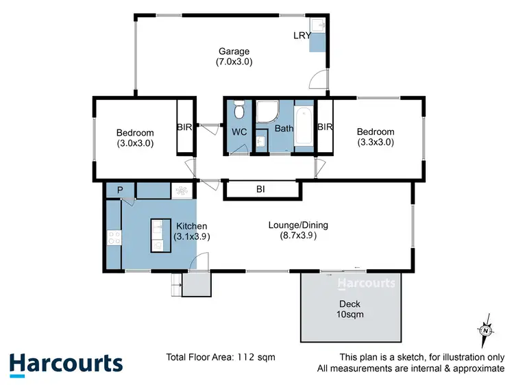 Floorplan of Homely unit listing, 1/4 Glenfern Street, Howrah TAS 7018