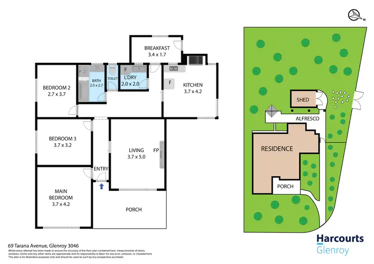 Floorplan of Homely house listing, 69 Tarana Avenue, Glenroy VIC 3046