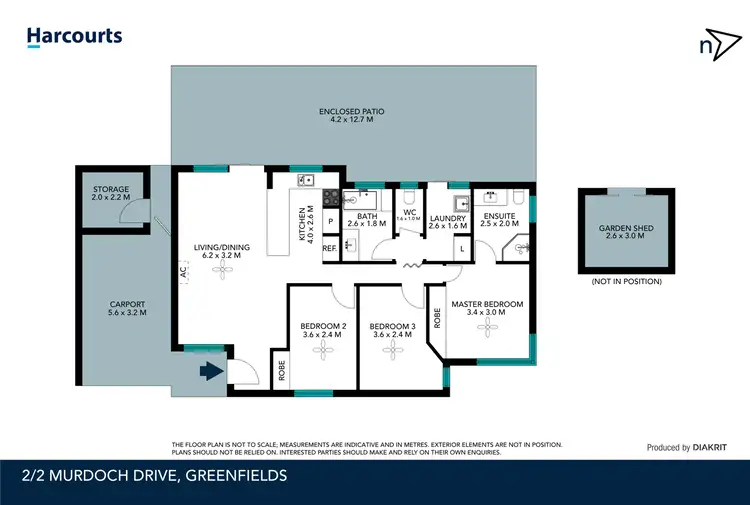 Floorplan of Homely unit listing, 2/2 Murdoch Drive, Greenfields WA 6210