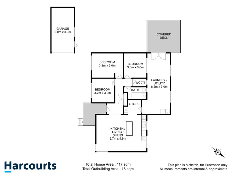 Floorplan of Homely house listing, 7 Tutton Avenue, Huonville TAS 7109