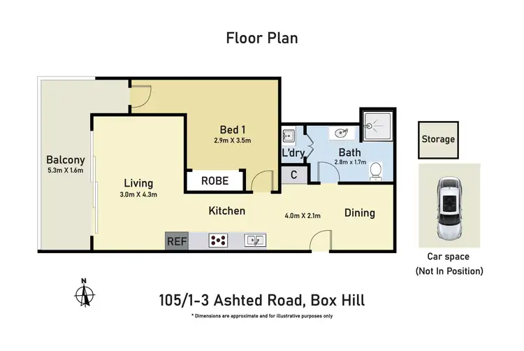 Floorplan of Homely apartment listing, 105/1-3 Ashted Road, Box Hill VIC 3128