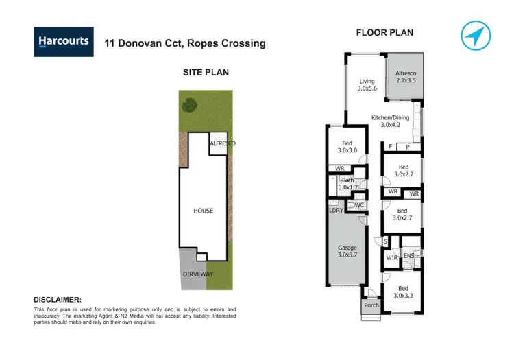 Floorplan of Homely house listing, 11 Donovan Circuit, Ropes Crossing NSW 2760