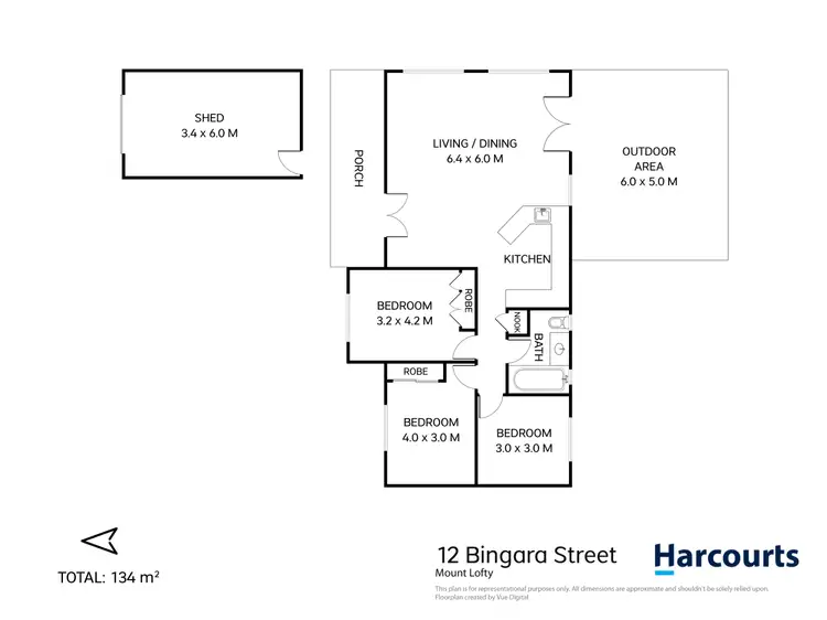 Floorplan of Homely house listing, 12 Bingara Street, Mount Lofty QLD 4350