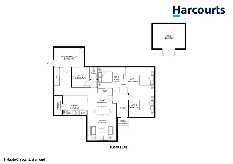 Floorplan of Homely house listing, 8 Maple Crescent, Wynyard TAS 7325