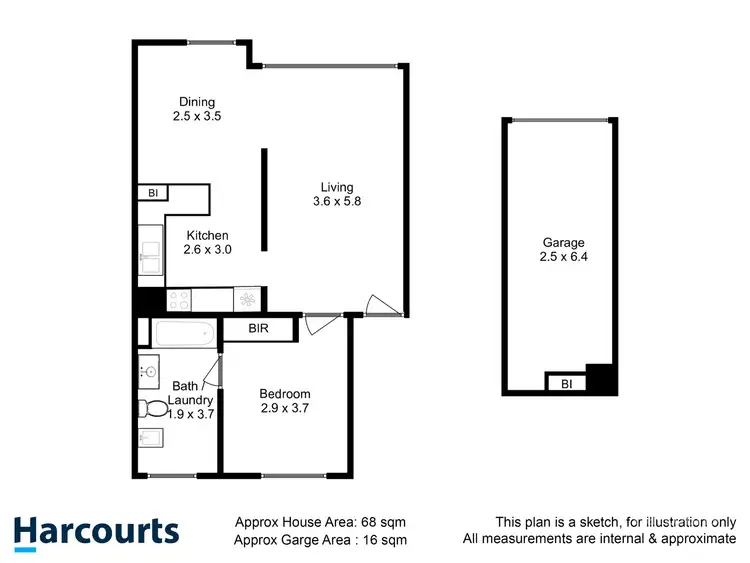 Floorplan of Homely apartment listing, 7/4 Hildern Street, New Town TAS 7008