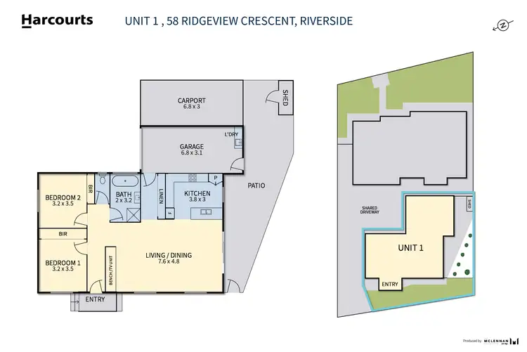 Floorplan of Homely unit listing, 1/58 Ridgeview Crescent, Riverside TAS 7250