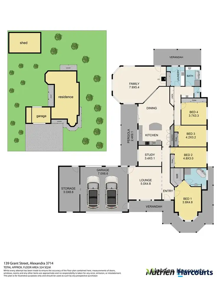 Floorplan of Homely house listing, 139 Grant Street, Alexandra VIC 3714
