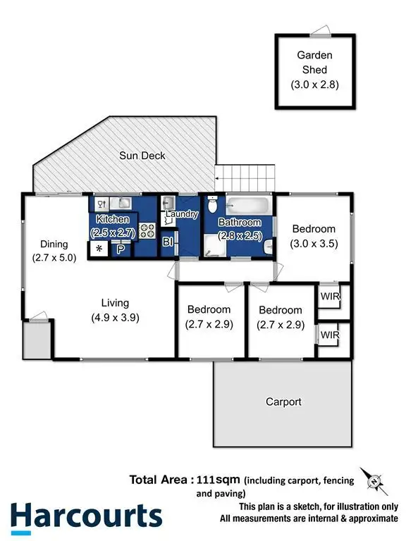 Floorplan of Homely unit listing, 2/297 Redwood Road, Kingston TAS 7050