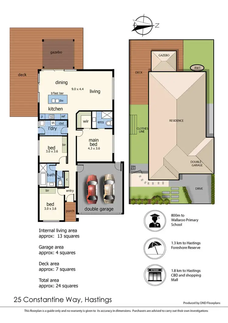 Floorplan of Homely house listing, 25 Constantine Way, Hastings VIC 3915