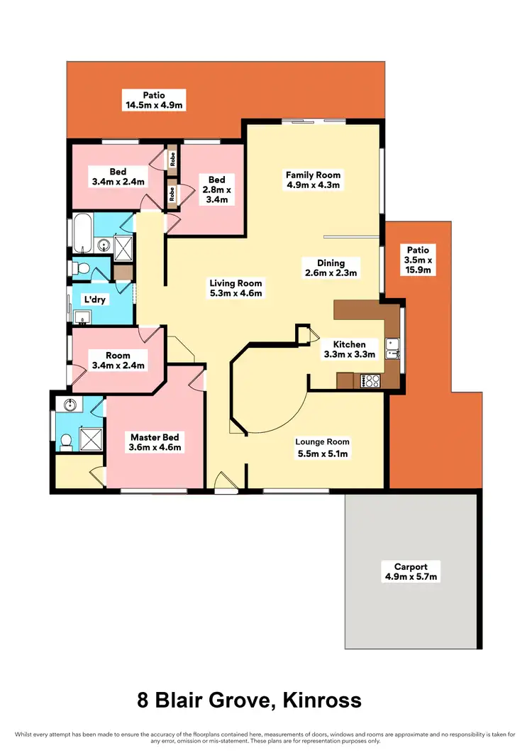Floorplan of Homely house listing, 8 Blair Grove, Kinross WA 6028