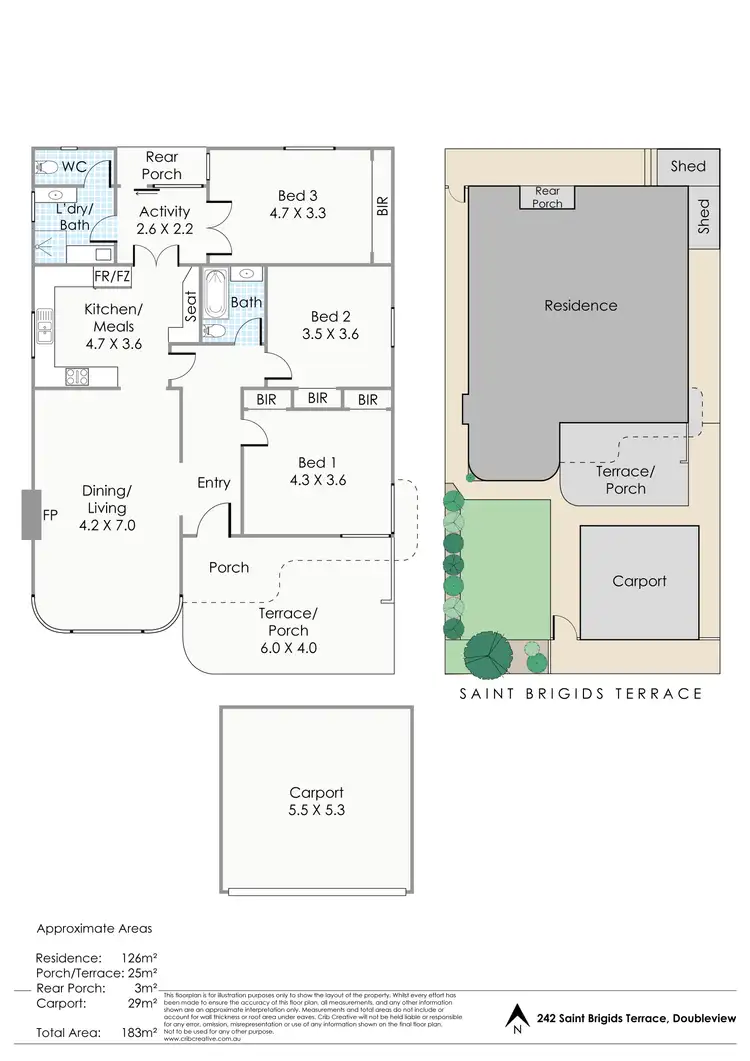 Floorplan of Homely house listing, 242 St Brigids Terrace, Doubleview WA 6018
