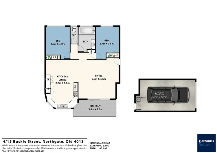Floorplan of Homely apartment listing, 4/15 Buckle Street, Northgate QLD 4013