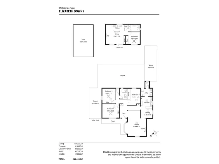 Floorplan of Homely house listing, 17 Mckenzie Road, Elizabeth Downs SA 5113
