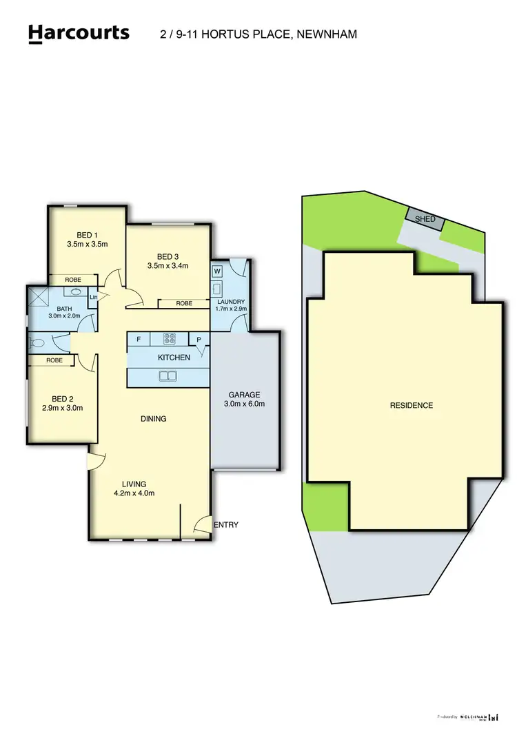 Floorplan of Homely unit listing, 2/9-11 Hortus Place, Newnham TAS 7248