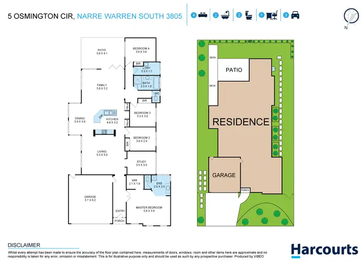 Floorplan of Homely house listing, 5 Osmington Circle, Narre Warren South VIC 3805
