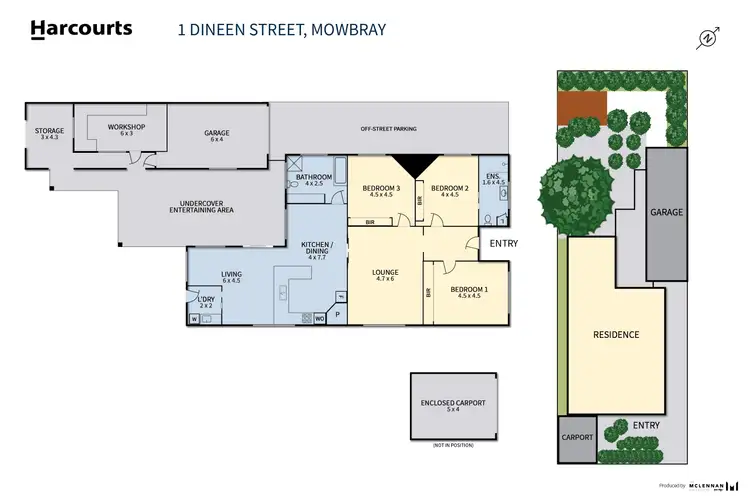 Floorplan of Homely house listing, 1 Dineen Street, Mowbray TAS 7248