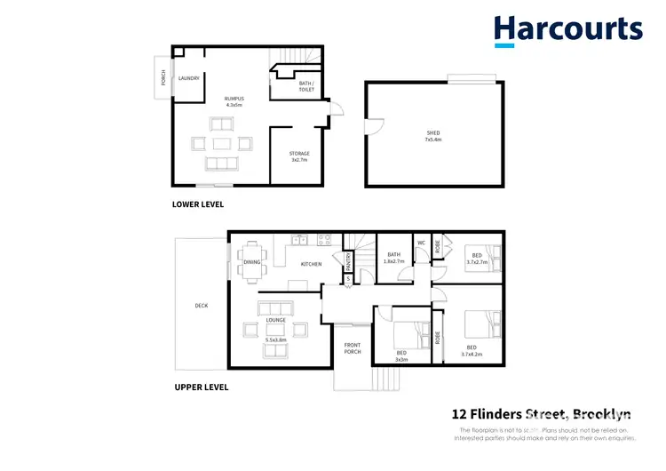 Floorplan of Homely house listing, 12 Flinders Street, Brooklyn TAS 7320